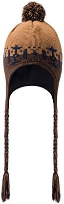 Makino Little Girl&amp;Boy Winter Hats Toddler Warm Crochet Hats Hallowmas Kids Ear Thick Knitted Caps (Coffee)