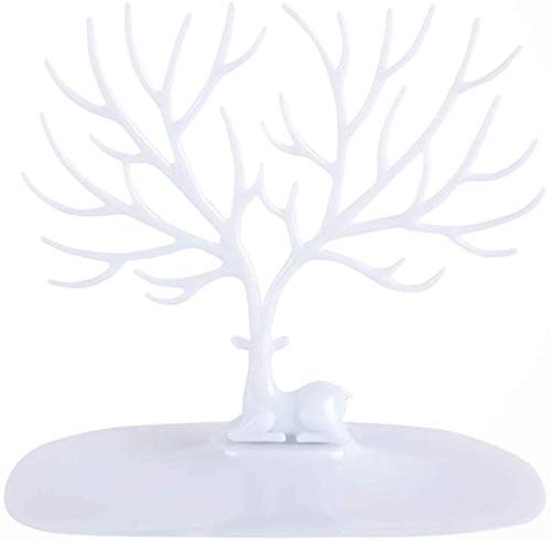 XYDZ Decorative Deer Antler Tree Design Stand, Jewelry Organizer Stand, Necklace Stand, Bracelet Display Rack Home Decor Decoration Gift Piece(White)