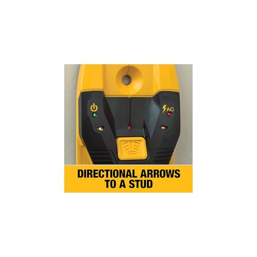 DEWALT Stud Finder, 3/4”, Locate Framing Studs Efficiently with LED Arrows, Ideal for Wood and Metal, AAA Batteries Included (DW0100)