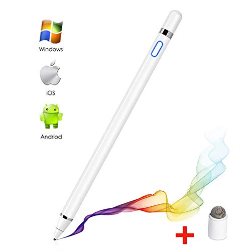 Active Stylus Digital Pen for Touch Screens, AHNR Stylus Touch Screen Pens Fine Point Active Smart Digital Pencil for iPad and Most Tablet with Fine Point Rubber Tips - Thumbnail 7