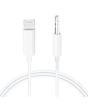 Aux Cord Compatible with iPhone, iSkey 3.5mm Aux Cable for Car Compatible with iPhone 8/7/11/XS/XR/X/iPad/iPod for Car/Home Stereo, Speaker, Headphone, Support All iOS Version - 3.3ft (White)