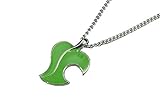 Silver-plated Enamel Leaf Pendant Necklace