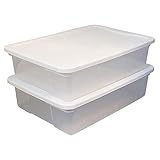 HOMZ 28 Quart Snaplock Clear Plastic Storage Tote