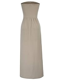 GRACE KARIN CLAF0224 Maxi vestido con bolsillos sin tirantes para mujer