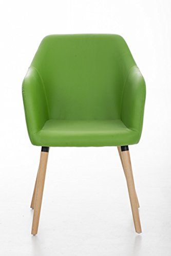 CLP-Sedia-Visitatore-Picard-in-Similpelle-Sedia-Design-Salotto-Imbottita-Telaio-in-Legno-Sedia-Sala-da-Pranzo-con-Braccioli-e-Ampia-Seduta-Poltroncina-Moderna-Deco-per-Camera-da-Letto-Verde
