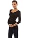PattyBoutik Mama 2in1 Style 3/4 Sleeve Nursing Maternity Tunic (Black M)