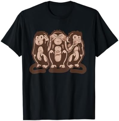 Amazon.com: Three wise monkeys T-Shirt : Clothing, Shoes & Jewelry