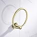 Marmolux Acc Brushed Gold Towel Ring - Modern Hand Towel Holder - Stainless Steel Bathroom Towel Rack - Round Hanger