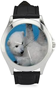 Girlfriend Gift Cute Baby Polar Bear Women's Leather Strap Watch