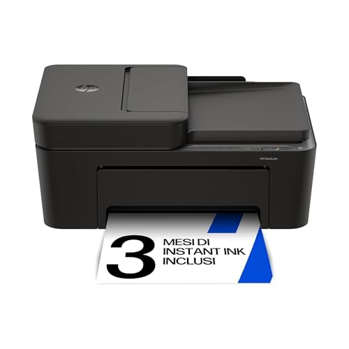 HP DeskJet 4320 A24HMB, Stampante Multifunzione a Getto d'Inchiostro A4 a Colori, Fronte e Retro Manuale, 8,5 ppm, Wi-Fi, ADF, 3 Mesi di Inchiostro Instant Ink Inclusi, Nera