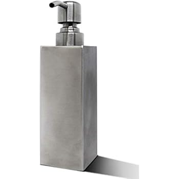 HOUJIN Stainless Steel Soap Dispenser, Hand Soap Dispenser Pump Bottle for Essential Oils, Lotions, Liquid Soaps, Shampoo Shower Gel Hand Lotion Bottle for Kitchen and Bathroom