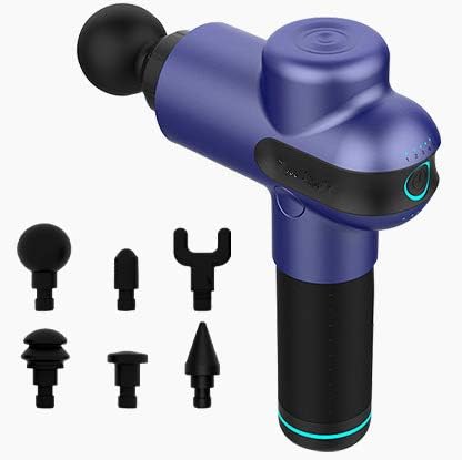 Hand-Held Massage, 5-Stop One-Touch Touch Adjustment, Anti-Mistouch Design, 4 Types of Massage Heads, 42DB Mute, Brushless Motor, 6H Battery Life, Portable Fascia Gun