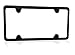 Flat Black Stainless-Steel Standard Style License Plate Frame Kit Includes US and Import SS Screws, Bolts and Caps 4 Hole Bracket – Standard Style (Easier to Remove) Model by DFDM National