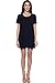 Alexander + David A+D® Womens Loose Flowy Shortslv Crewneck Tunic Dress (S-3X) (Black, Small)