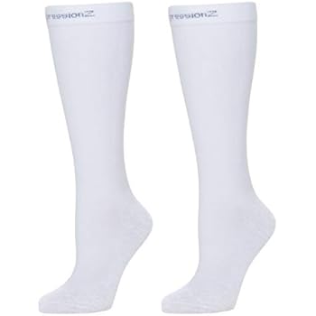 Men/Women Knee High Compression Socks Medium White