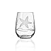 Rolf Glass Starfish stemless wine glass tumbler 18 ounce - Set of 4 - Engraved Lead-Free Glass - Made in ths US