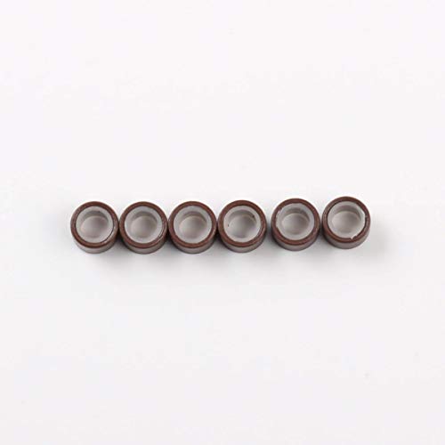 Beauty On Line 200Pcs Beads Silicone Aluminium Micro Nano Rings 3mm Lined For I Tip/Nano Hair Extensions Tool Beads (Brown) - Thumbnail 5