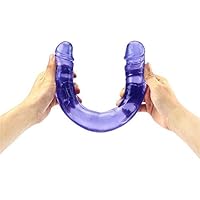 RFJJAL Gifts for Girlfriend and Wife, Flexible Jelly Double Head Beginner Toys Female Personal Massage Wand Handsfree Massage Tools for Women and Wife