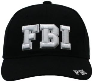 Black "FBI" Velcro Adjustable Back Cap