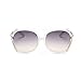 BVAGSS Sunglasses Women Oversized Fashion UV Protection WS008 (White Frame, Gray Lens)