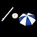 Tinksky Beach Sun Umbrella Miniature Landscape Bonsai Dollhouse Garden DIY Decor (Blue)