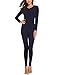 Lusofie Womens Cotton Thermals Adult Onesie Henley Thermal Underwear Union Suit
