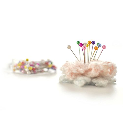 7thLake 100 Pieces colorful pearl head pins in one clear box, 2 pack in one package - Thumbnail 5