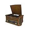 Roadstar HIF-1993D+BT retro muzieksysteem met DAB-radio en platenspeler (DAB+, CD/MP3-speler, cassette, Bluetooth, USB…