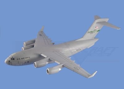 C-17 Globemaster III - USAF Airplane Model Toy. Mahogany Wood Model Aircraft Scale: 1/125