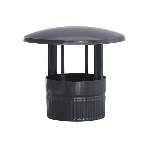 S&M 485343 Hat in Vitrified Black 900癈-200 mm Rosette for Stoves and Fis