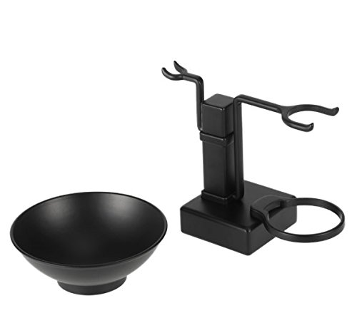 2 in 1 Alloy Shaving Holder Set Brush Razor & Soap Bowl Mug Cup Stand Holder Male Shaving Kit Appliance