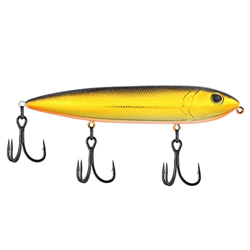 Berkley J-Walker 120 Topwater Fishing Lure, Black Gold, 5/7 oz, 120mm Topwater,…