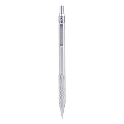 Metal Mechanical Pencil - Retractable Tip - 0.7 mm - Silver