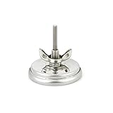 Yingwei Stainless steel Silver Black Metal Grill Thermometer