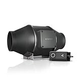 AC Infinity CLOUDLINE S4, Quiet 4" Inline Duct Fan with Speed Controller - Ventilation Exhaust Fan for Heating Cooling Booster, Grow Tents, Hydroponics