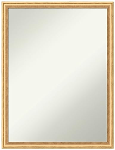 Amanti Art Gold Bathroom Mirror for Over Sink, 26x20 Salon Scoop Gold Rectangle…