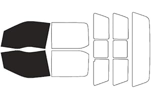 Rvinyl Window Tint Kit Compatible with Ford F-250 2017-2023 (4 Door Super Crew) - Front Precut Kit - 5%