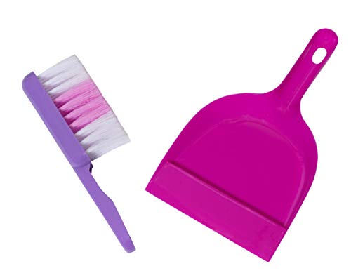 Playkidz Cleaning Set for Kids - Including 3 Cleaning Toys Broom, Dustpan and Brush, Great Toy Gift for Girls