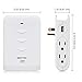 2.4A USB Wall Outlet Surge Protector with 4 Side-Entry Outlets, 300 Joules, 15A/125V/1875W, Top Cell Phone Dock Design, ETL Listed
