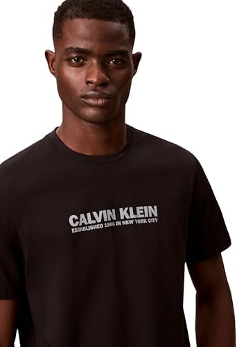 Herren T-Shirt Kurzarm mit Rundhalsausschnitt, Schwarz (Black), XL