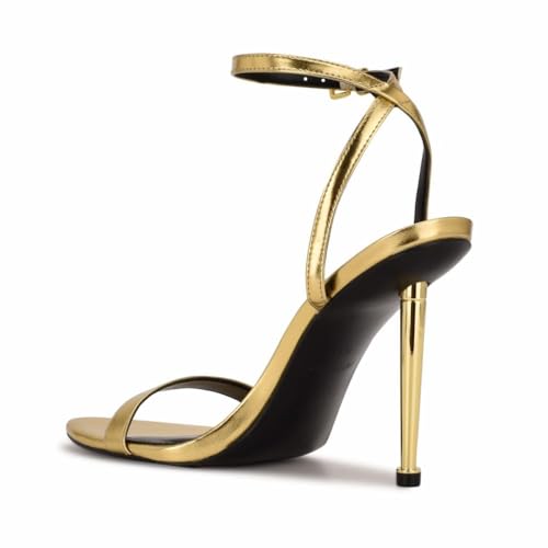 Nine West Women’s Reina3 Heeled Sandal, Gold Metallic 710, 7