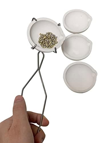 4PCS Quartz Crucible Dish Cup Melting Gold Silver