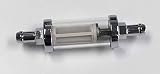 Hot Rod Universal Chrome & Glass Fuel Filter 3/8" in & Out