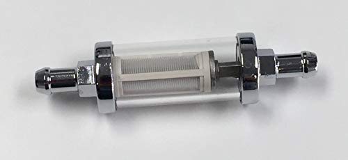 Hot Rod Universal Chrome & Glass Fuel Filter 3/8" in & Out