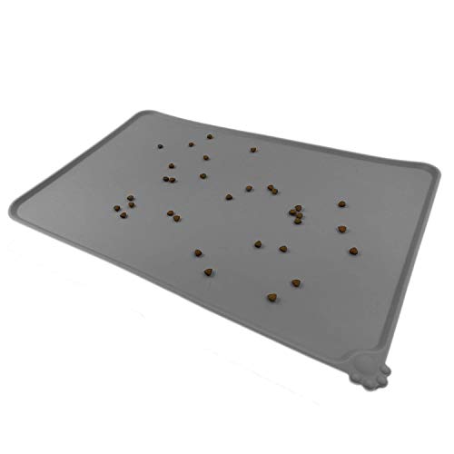 Pet Deluxe Dog Cats Food Mat, Pet Silicone Bowl Mat, Pet Feeding Mat, Waterproof Dog Cat Mat Premium Silicone FDA Grade Non-Stick Non-Slip Anti-Spill Easy Clean - Thumbnail 5