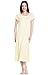 Alexander Del Rossa Womens Cotton Knit Nightgown, Long Short Sleeve Sleep Dress