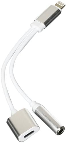 Fitar , Adapter for iphone 7 Plus,Adapter iphone 7, iphone 7 Adapter,iphone 7 Plus Adapter,2 in 1 Lightning to 3.5mm Aux Headphone Jack and Charger Cable adapter for iphone 7 plus Adapter-Silver