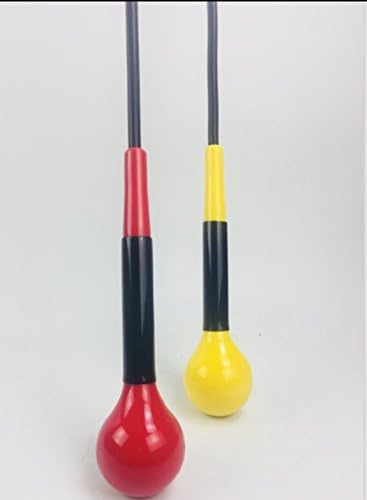 SWING TEMPO GOLF STICK WITH TRAINING GRIP/RED 45INCH Whip Full-Sized Golf Swing Trainer Aid for Improved Rhythm, Flexibility, Balance, Tempo, and Strength PLUS BONUS GIFT (RED 45 INCHES)