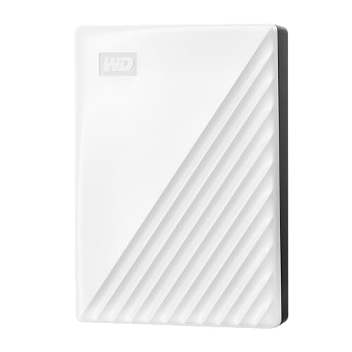 WD My Passport externe Festplatte 6 TB (mobiler Speicher, schlankes Design, herunterladbare Software, automatische Backups, Passwortschutz) Weiß - auch kompatibel mit PC, Xbox und PS4