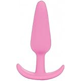 Doc Johnson Mood - Naughty 1 - Silicone Anal Plug - Small - 3.3 in. Long and 0.8 in. Wide - Tapered Base for Comfort Between 
